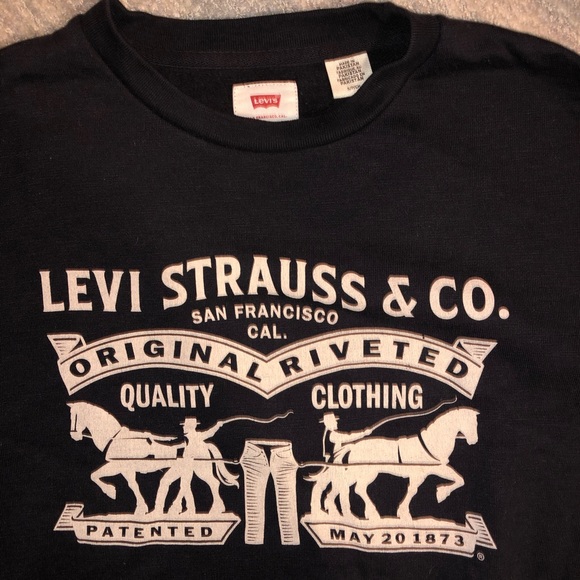 🔮5 for 💲30 levis black crew neck sweatshirt - Picture 3 of 5